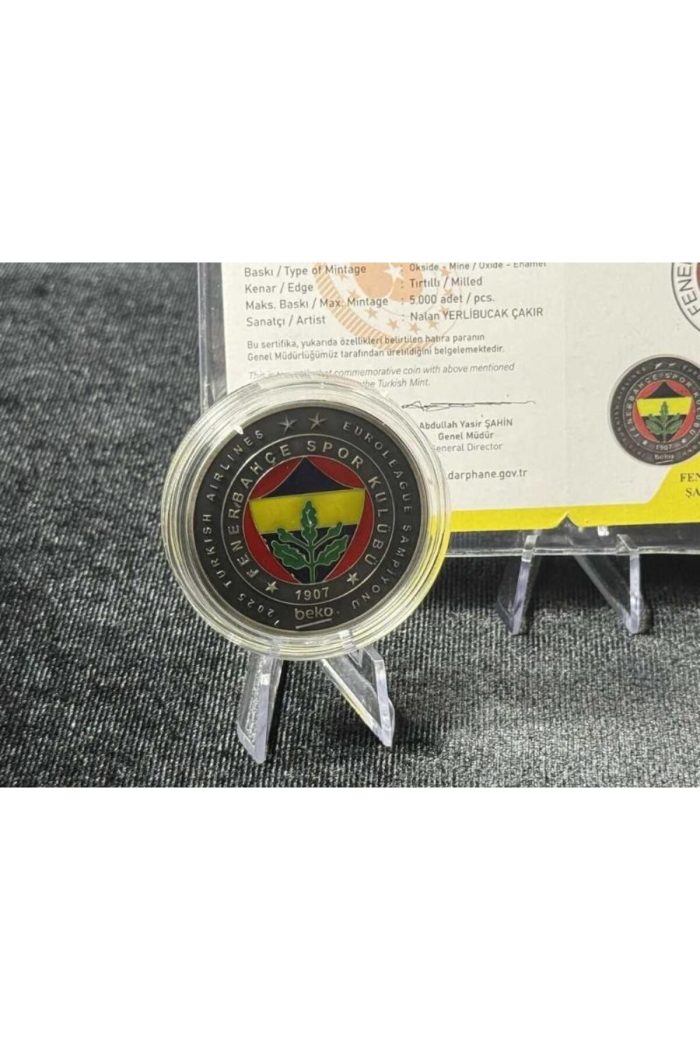 Fenerbahçe 2025 Turkish Airlines EuroLeague Şampiyonluk Gümüş Para - Görsel 3