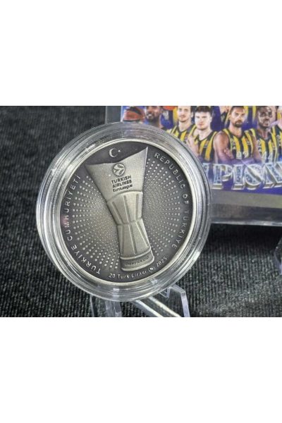 Fenerbahçe 2025 Turkish Airlines EuroLeague Şampiyonluk Gümüş Para - Görsel 6