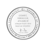 Alparslan Türkeş Cumhuriyet Dönemi Türk Siyasetçileri No:3 Gümüş Para